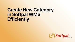 Create New Category in Softpal WMS Efficiently