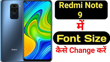 How to change font size in Redmi Note 9 || Redmi Note 9 me font size kaise change kare ||
