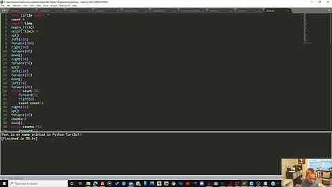 I used Python to draw my name