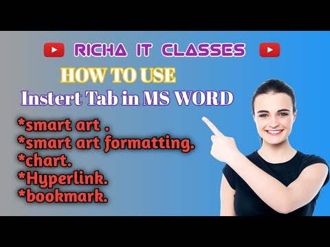 How To Use Insert Tab In Ms Word‎ Smart Art,Chart, Hyperlink, Bookmark ...