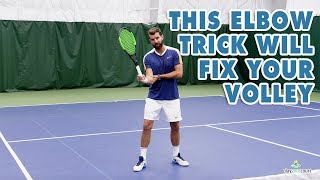 This Elbow Trick Will Fix Your Volley - Tennis Lesson