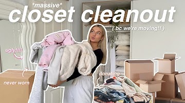 *massive* CLOSET CLEANOUT 👚📦 aka decluttering my entire wardrobe bc we’re moving!!