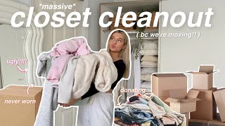 *massive* CLOSET CLEANOUT 👚📦 aka decluttering my entire wardrobe bc we’re moving!!