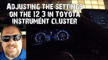 Adjusting and explaining the settings menu options on the new Toyota 12.3 instrument cluster