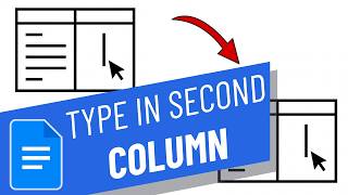 How to Type in Second Column in Google Docs