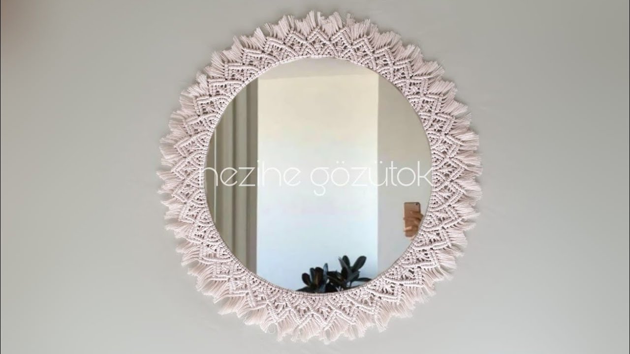 Makrome Ayna Yapımı - DIY Macrame Mirror