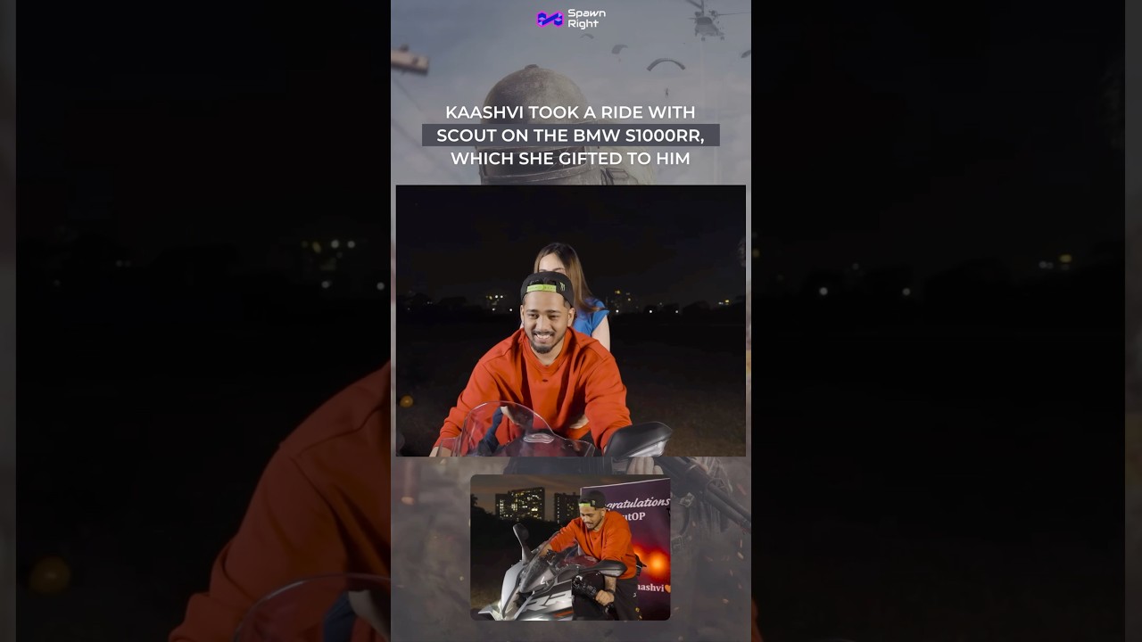 Kaashvi took a ride with Scout on the BMW S1000RR #scoutop #kaashplays #kaashvi #scout