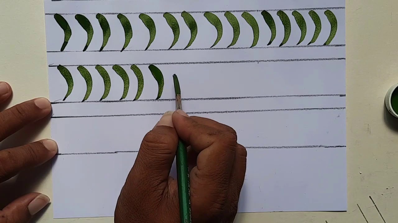 Round Brush Techniques part 2 Comma Stroke