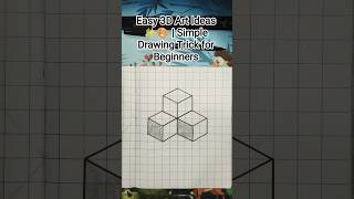 Easy 3D Art Ideas ✨🎨 | Simple Drawing Trick for Beginners #shorts