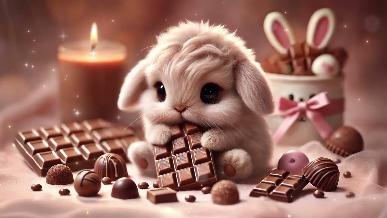 🍫 Calm Chocolate Bunny LoFi Vibes for Stress Relief and Study 🐰✨