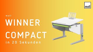 In 20 Sekunden: moll Winner Compact – Der mitwachsende Kinderschreibtisch für ergonomisches Lernen
