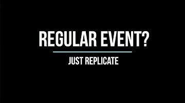 Replicate an Event in Genius TMS