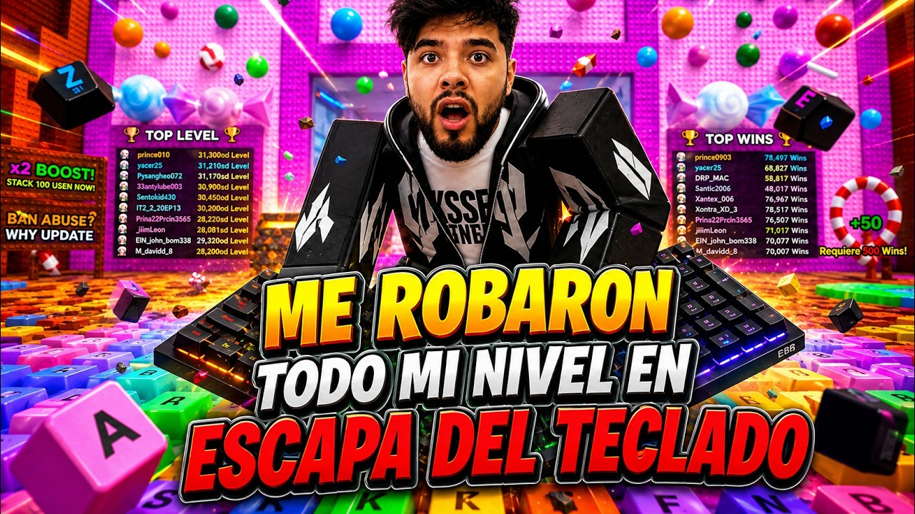 me ROBARON mi nivel en escapa de teclado