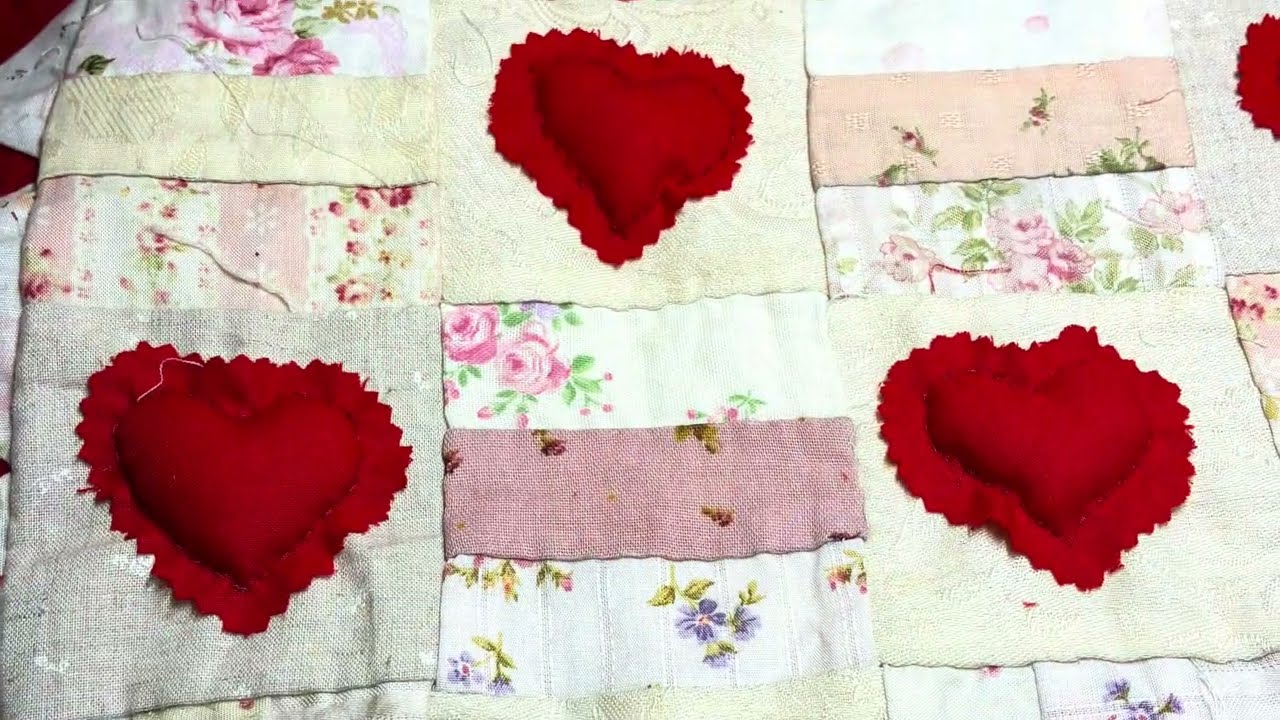 パッチワークぶっくりハート❤️の裏技見てネ🤗