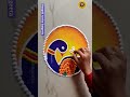 Stunning peacock rangoli design by sangeeta