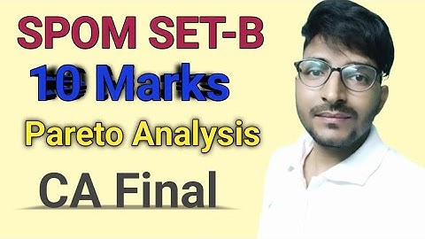 what is Pareto Analysis ca final SPOM SET B | Ca final SPOM SET B | imp Question