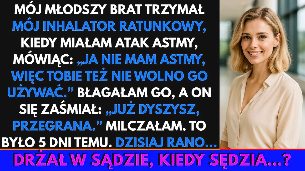 Obudziłam się o szóstej rano i od razu wiedziałam, że coś jest nie tak. Płuca ściskały mi się coraz mocniej, gdy zataczając się, dotarłam do kuchni. I wtedy go zobaczyłam. Mój siedemnastoletni...