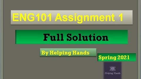 Eng101 assignment 1 solution spring 2021 ||By Helping Hands