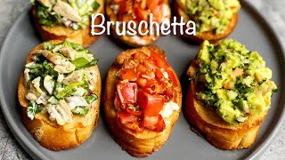 Bruschetta Recipe | Bruschetta with variety toppings| Bruschetta toppings recipe | Quick Party snack