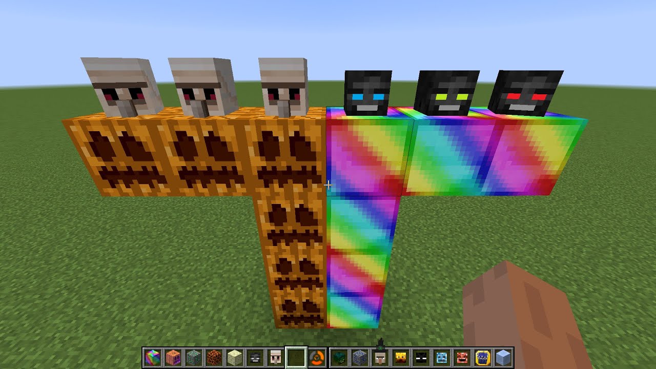 what if you create a Spiral Double Golem in MINECRAFT - YouTube