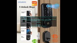 1005005016998479 Tuya Wifi App Smart Door Lock Fingerprint Biometric Digital Pword C
