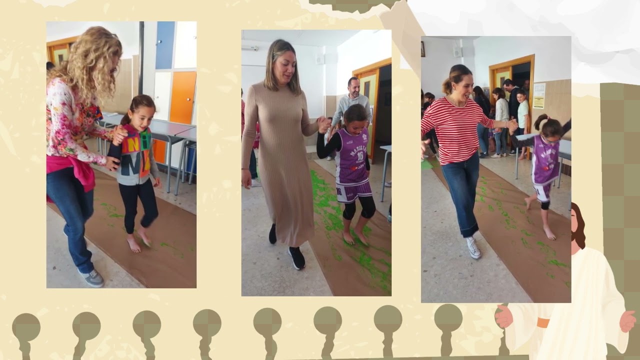 Sesión Iniciación Cristiana con las familias de 2º Primaria, previa a Semana Santa. Maristas Granada