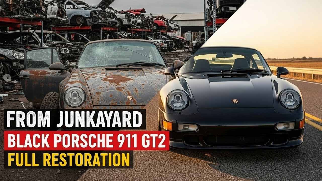Total Restoration of Porsche 911 GT2 1995 | ASMR Car Restoration from Abandoned to Showroom Black