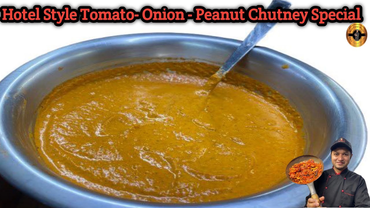 Hotel Style Tomato-Onion-Peanut Chutny Special || Best Side Dish For Idli Dosa Utpum Vada Rice 👍