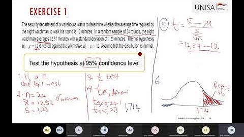 STA1610 2E Study Unit 9 Tutorial 10 July 2021