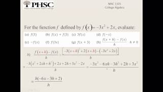 MAC 1105 Lecture 7 Functions