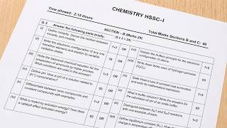 Chemistry 11 HSSC-1 Annual Paper 2026 | Federal Board