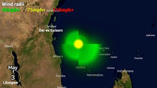 Track of Cyclone Hidaya (2024)