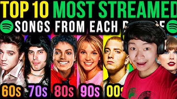 Top 10 MOST STREAMED SONGS from Each DECADE! (1960s to 2020s) | REACTION