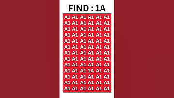 👀Only sharp eyes can spot 1A👀 #youtubeshorts #shortvideo #viral
