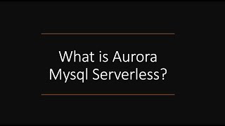 Learn Aurora Serverless V2 Mysql Tutorial