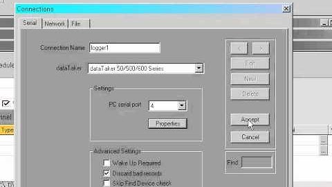 How to Create a Connection to the Logger on the dataTaker DT500