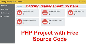 Parking Management System project in PHP with Source Code || PHP Project with Source Code