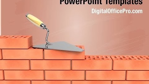 Bricks Wall Construction PowerPoint Template Backgrounds - DigitalOfficePro #00211