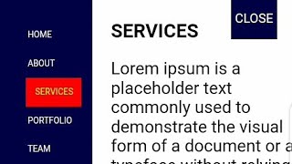 Pure css side bar menu