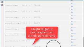 Cpanel - A Kaydı Oluşturma
