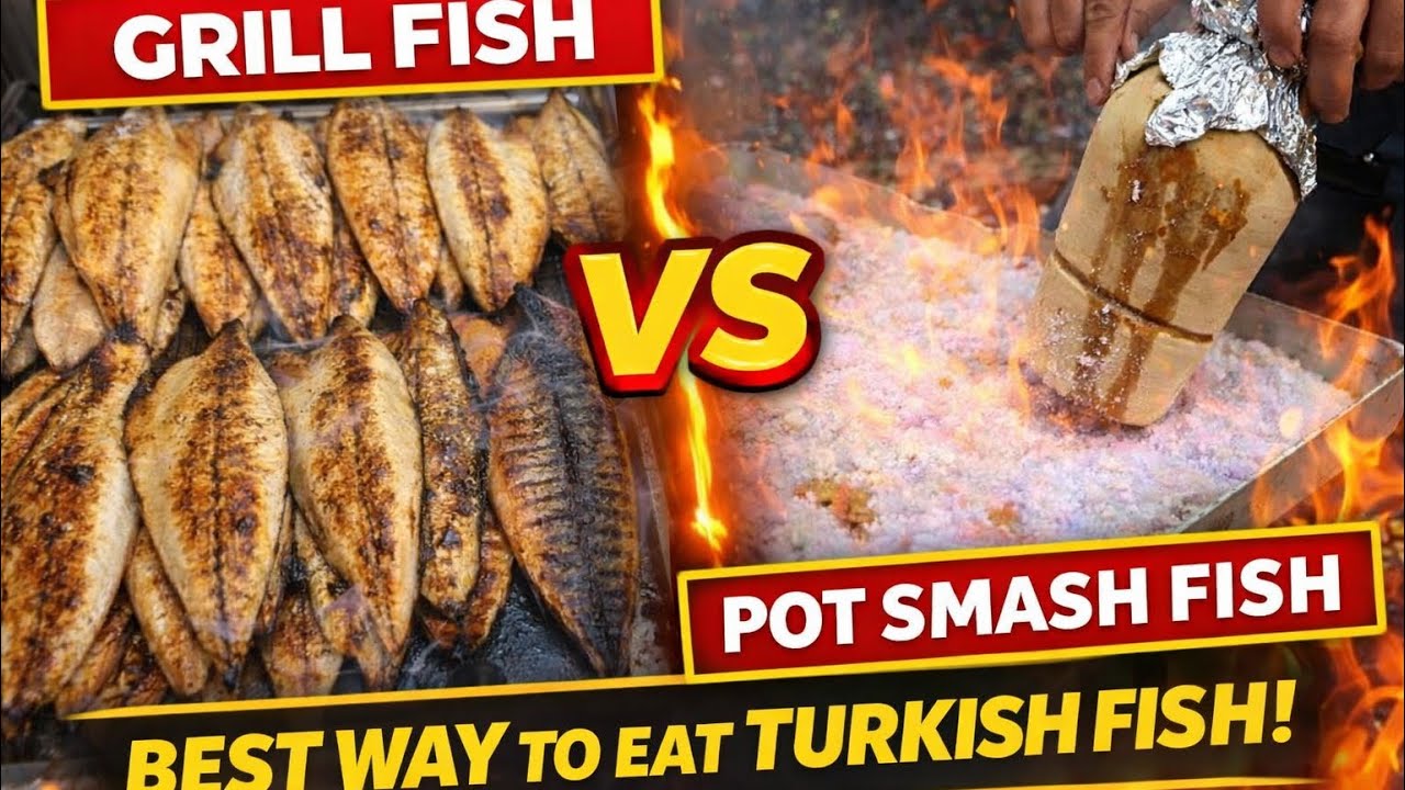 Самый жестокий способ есть рыбу в Турции! (Гриль против раздавливания, вид от первого лица)