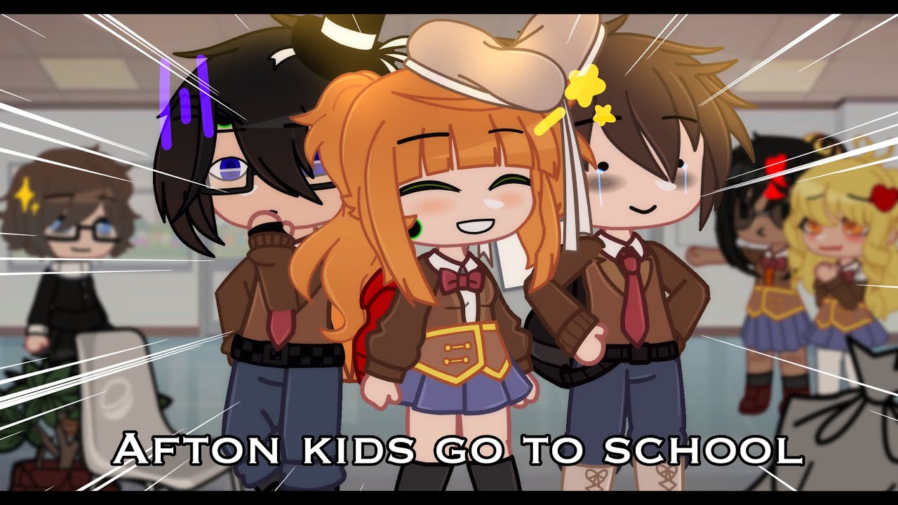 Afton kids go to school || FNaF || Afton Family || Gacha Club - YouTube