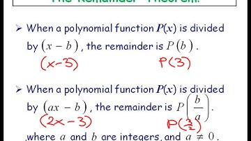 2.1 - Remainder Theorem