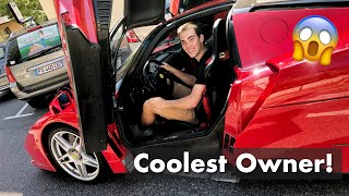 I sat INSIDE a 3,000,000$ Ferrari Enzo!