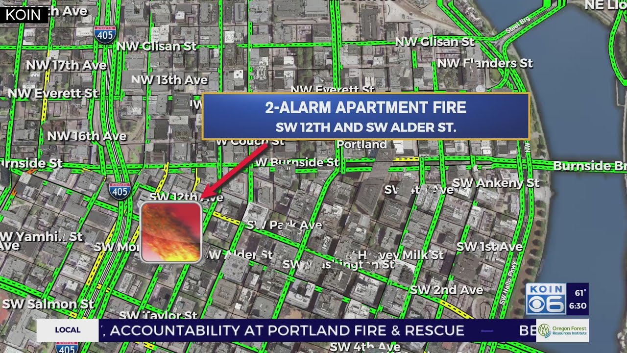 Fire crews battle blaze at apartment complex in SW Portland - YouTube