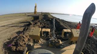 Wallasea Island sea wall breach time lapse