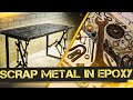 Scrap metal + Epoxy resin = Coffee table