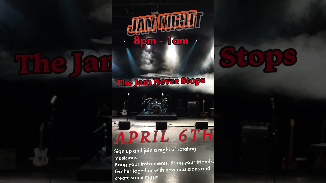 Jam night . This Saturday  