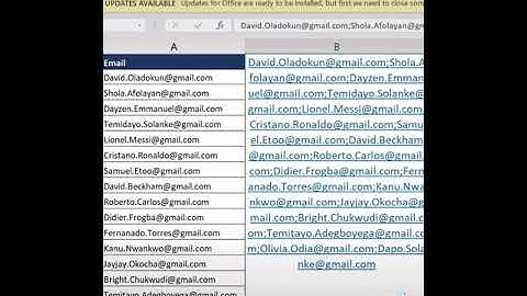 How to copy mails from Excel and send to a group of people. #excel #shorts  #excelshortcuts