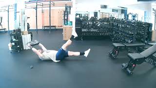 Supine Flutter Kick with Plate Held Above
